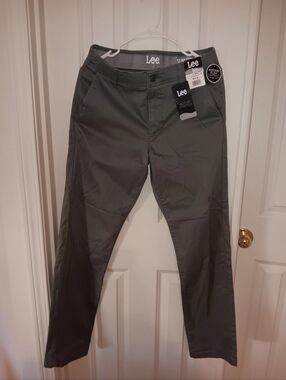 Lee Slim Straight Gray Pants NWT